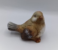 Śliczny ceramiczny wróbel wróbelek figurka - kolekcjonerski - 8,5cm