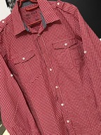 V Next turystyka pagony rękaw regulowany 2kieszenie czerwonobiała krata XL