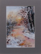 Akwarela pt. Zimowe klimaty 4