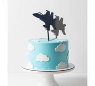 topper na tort dekoracja urodziny personalizacja SAMOLOT F16!!kolory
