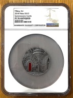 Tiffany Art 2018 Sammezzano Palau 2 oz srebro NGC PF70 witraż Tiffany