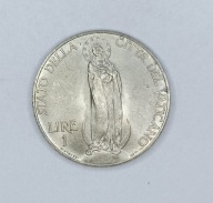 WATYKAN - 1 lira 1936 - PIUS XI - ładna