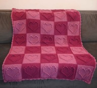 Koc, narzuta, kapa szydełko 100x135 cm