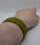 Komplet 3 bransoletek z peridotu (oliwinu) | 8 mm | uniseks