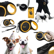 SMYCZ DLA DUZEGO PSA AUTOMATYCZNA 50KG 8M TASMA LEKKA PORECZNA ODBLASKOWA