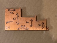 Miedź 10mm formatka miedziana kęs blacha płaskownik