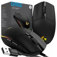 Mysz przewodowa Logitech G102 RGB czarna USB 8000 DPI