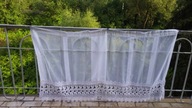 nowa biała firanka do małego okna - 180 cm x 95 cm