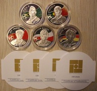 PELE EUSEBIO BONIEK YASHIN BECKENBAUER 100 DRAM 2008 - 2009 ARMENIA, CERTYF