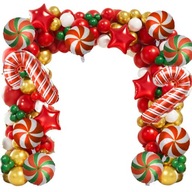 GIRLANDA balonowa ŚWIĄTECZNA ŚWIĘTA BOŻEGO NARODZENIA BALONY LIZAKI gwiazdy