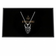 Gotycki Naszyjnik Maska ONI Hannya STAL Chirurgiczna UNISEX