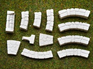 Cegiełki gipsowe Baszta okrągła duża odlew 01R