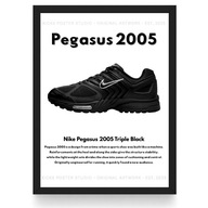 Plakat Nike Pegasus 2005 “Triple Black” Empty (Czarna/Biała Ramka)