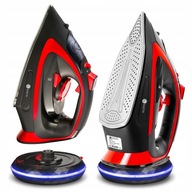 Żelazko bezprzewodowe 2400W Electo - ceramiczne, parowe, czerwone