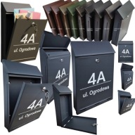 Duża Skrzynka pocztowa z numerem domu na listy wrzutnia Metal-Bud A4