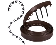 OBRZEŻE TRAWNIKA 10 m brązowe palisada ogrodowa rabaty 6 cm ODPORN