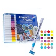 AKRYLOWE Markery Flamastry Pisaki Mazaki Zestaw 24 szt.