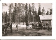 WEHRMACHT TRZECIA RZESZA -zdjęcie -ŻOŁNIERZE -mały format KARELIA 1944 rok