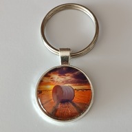 Brelok do kluczy, szkło hartowane, motyw wiosenny