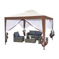 PAWILON OGRODOWY DUŻY ALTANA OGRODOWA MOSKITIERA NAMIOT ZASŁONY DO OGRODU