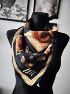 Włoska efektowna chusta apaszka chustka kolorki 65x67 szykowna Okazja