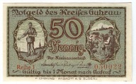 Banknot zastepczy miasta - GUHRAU - GORA - 50 Pfennig