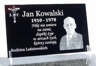 TABLICZKA SZKLANA NA NAGROBEK GRAWER wym. 21x15cm