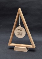 Drewniana choinka dąb / bombka grawer logo firmowa