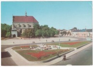 Poddębice Plac Kościuszki 1975r. motorower Komar 366h