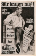 TRZECIA RZESZA PLAKAT PROPAGANDOWY NSDAP NARODOWY SOCJALIZM - fotografia