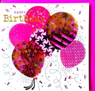 KARTKA URODZINOWA BALONY Z KONFETTI 3D