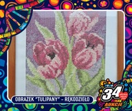 Obrazek "Tulipany" - haft krzyżykowy - Rękodzieło