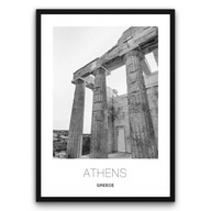 Plakat z ramą 30x40cm Ateny Grecja Akropol Miasto Wakacje Podróż Pamiątka