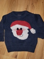Śliczny sweterek świąteczny 62 cm 3-6 m