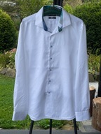 4 Koszula Vannucci biała kolorowe wstawki bawełna duża XXl