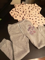 Spodnie dresowe dla Młodej 131-143 cm. + bluza H&M różowa gratis