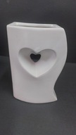 Ceramiczny biały Wazon serce design