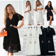 Sukienka koronkowa czarna Uni, Italy Promo % !!!