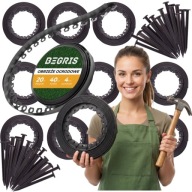 OBRZEŻE OGRODOWE OBERZEŻE TRAWNIKOWE PLASTIKOWE CZARNE 20M OBRZEŻA 2X10M