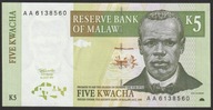 Malawi 5 kwacha 1997 - AA - stan bankowy UNC