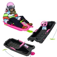 SANKI PLASTIKOWE Z HAMULCAMI KIEROWNICA DZIECI BOBSLEJ SLIZGACZ ZIMA