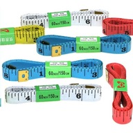 MIARA KRAWIECKA CENTYMETR 150 CM METALOWE KOŃCÓWKI DUŻE CYFRY TRWAŁA MIX