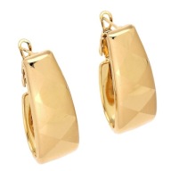 87073 Kolczyki stal chirurgiczna 316L pozłacane 18k mat połysk