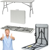 STÓŁ OGRODOWY ROZKŁADANY SKŁADANY BIAŁY OGRODOWY WODOODPORNY