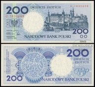 BNU - POLSKA RP 200 Złotych 1990 D 1830695 # P N44c # st 1