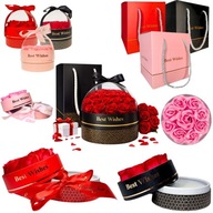 PREZENT NA DZIEŃ KOBIET MYDLANE RÓŻE FLOWER BOX KWIATY MYDLANE PREMIUM