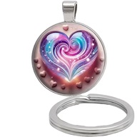 Brelok do kluczy/ka - Serce - ozdobna zawieszka, plecak, portfel