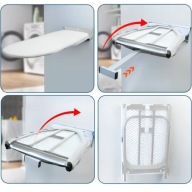 DESKA DO PRASOWANIA SKŁADANA MOCOWANA DO ŚCIANY LUB DRZWI KOMOPAKTOWA92X31