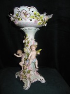 REZERWACJA--Figuralna Porcelanowa Patera z Amorami XIXw