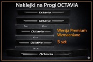 5 szt SKODA Octavia Naklejki ochronne na progi Bagażnik Dopasowane Premium
